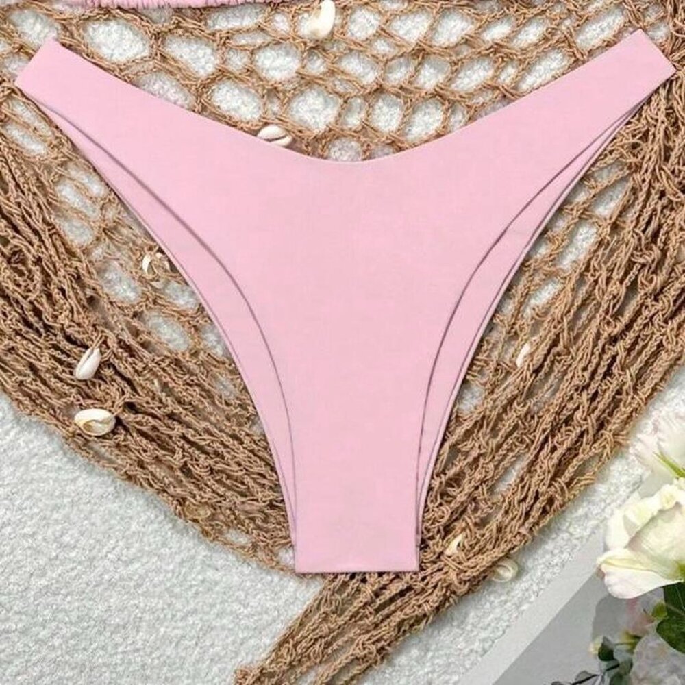 SHEIN Women's Pink Bikini-and-tankini-bottoms